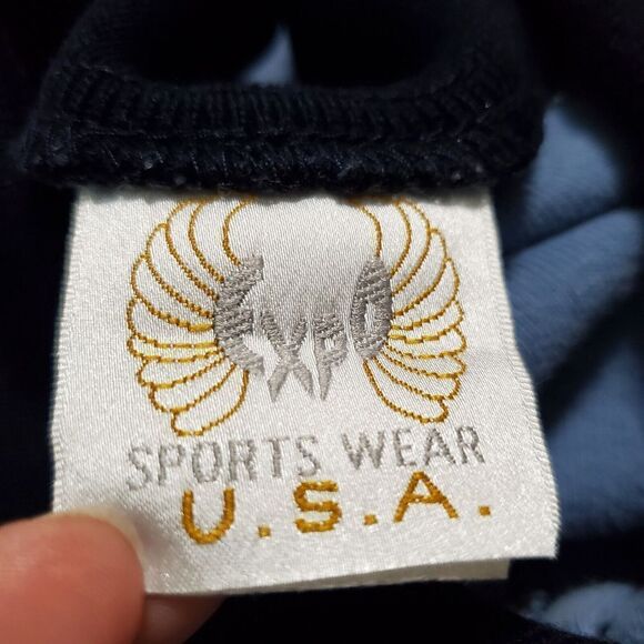 VTG Adidas Expo Sports Wear Polo Shirt Size XL Blue Logo 3 Button Rare USA Mens - Picture 11 of 12